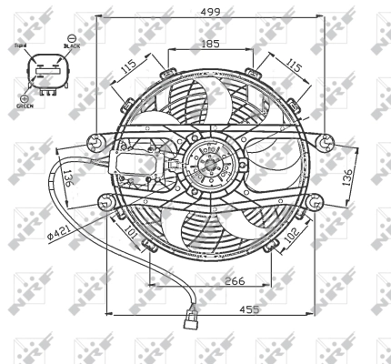 Fan, engine cooling