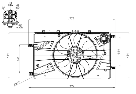 Fan, engine cooling