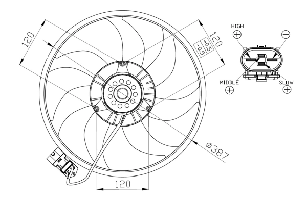 Fan, engine cooling