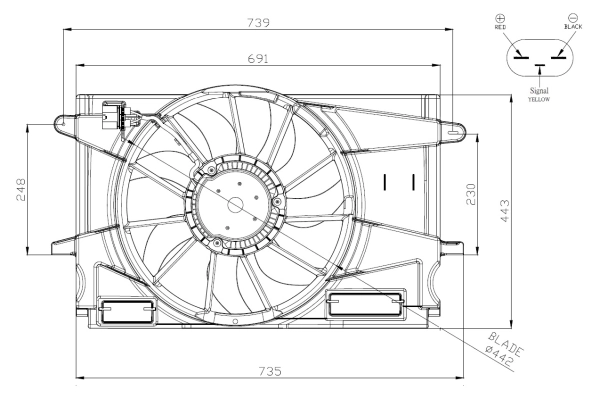 Fan, engine cooling
