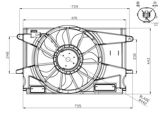 Fan, engine cooling