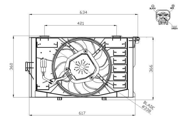 Fan, engine cooling