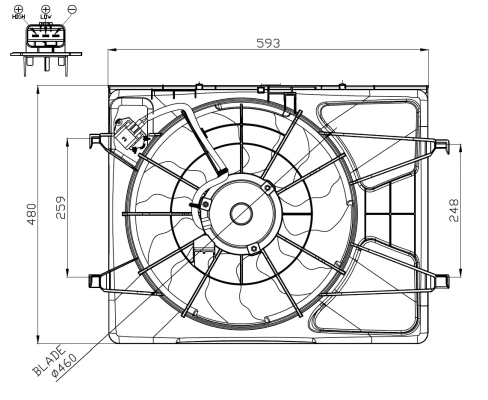 Fan, engine cooling