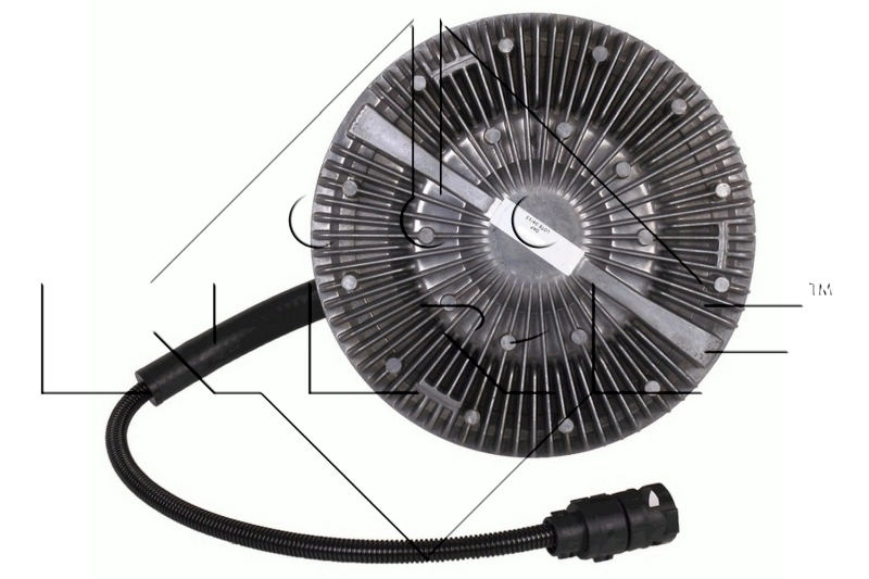 Clutch, radiator fan