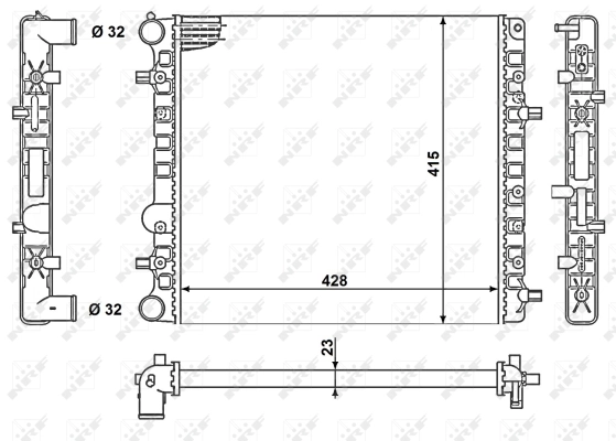Radiator, engine cooling
