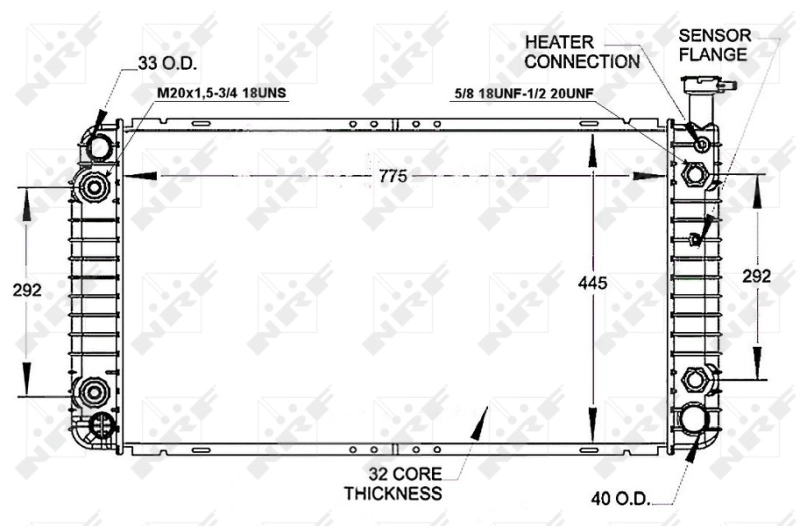 Radiator, engine cooling