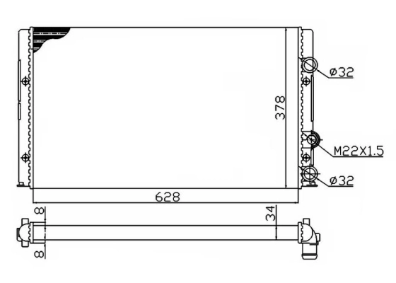 Radiator, engine cooling