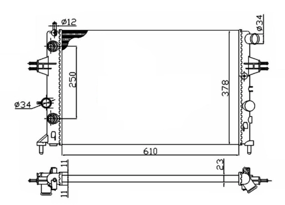 Radiator, engine cooling