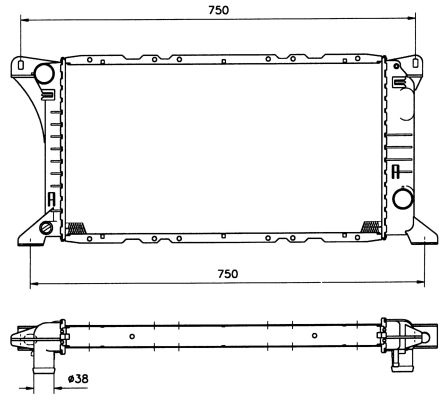 Radiator, engine cooling