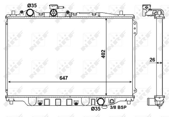 Radiator, engine cooling