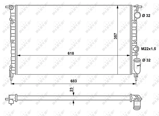 Radiator, engine cooling