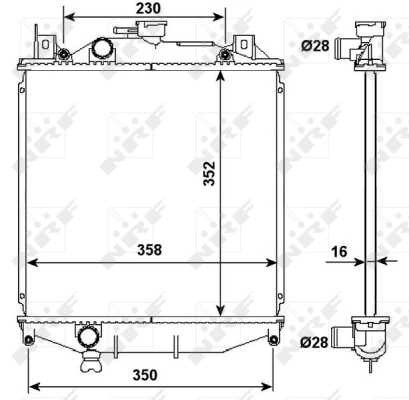 Radiator, engine cooling