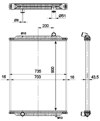 Radiator, engine cooling