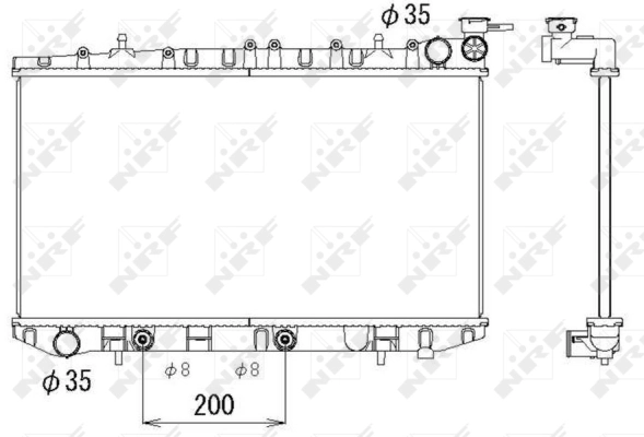 Radiator, engine cooling