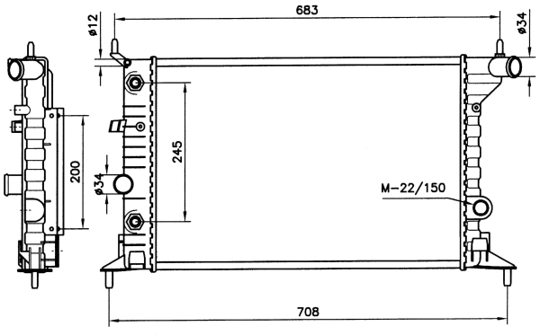 Radiator, engine cooling