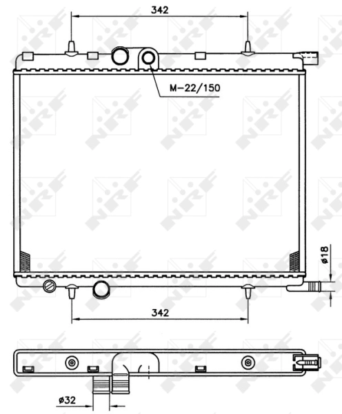 Radiator, engine cooling