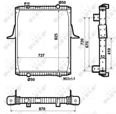 Radiator, engine cooling