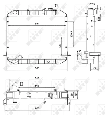 Radiator, engine cooling