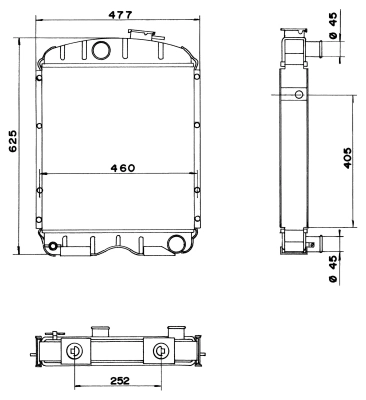 Radiator, engine cooling