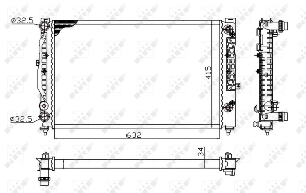 Radiator, engine cooling