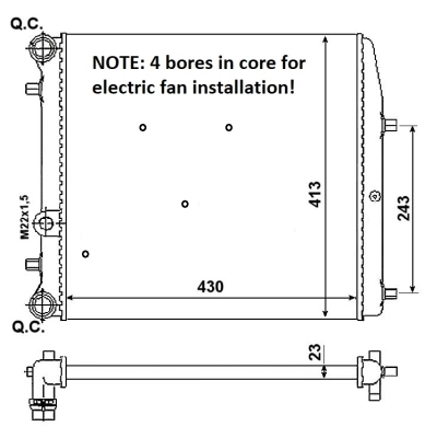 Radiator, engine cooling