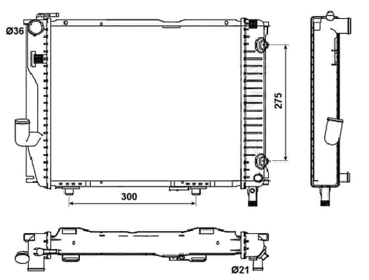 Radiator, engine cooling