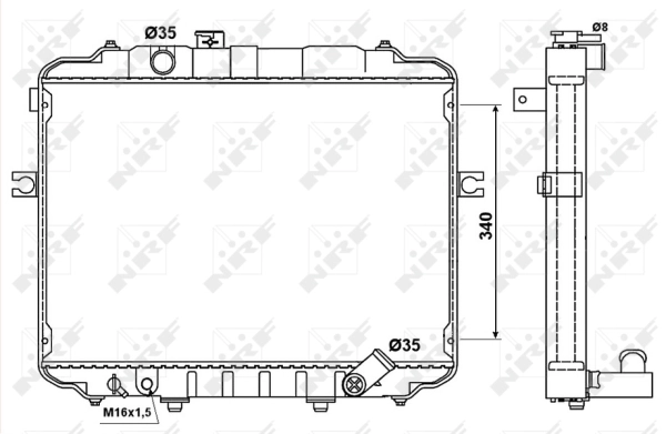 Radiator, engine cooling