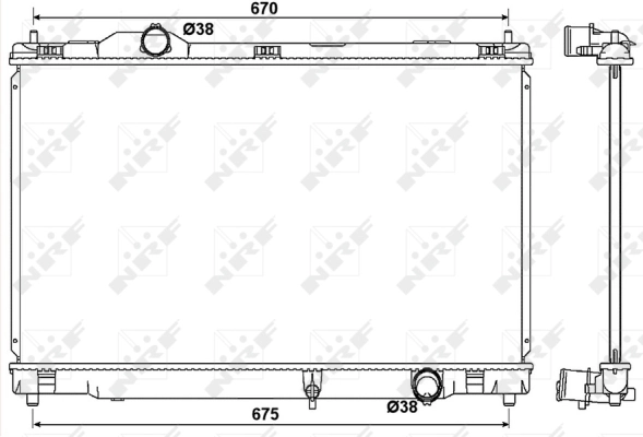 Radiator, engine cooling
