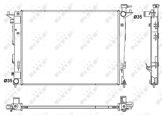 Radiator, engine cooling