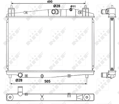 Radiator, engine cooling