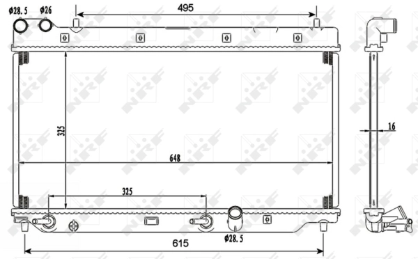 Radiator, engine cooling