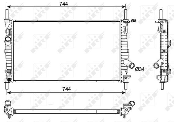 Radiator, engine cooling