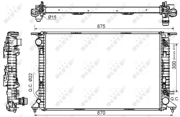 Radiator, engine cooling