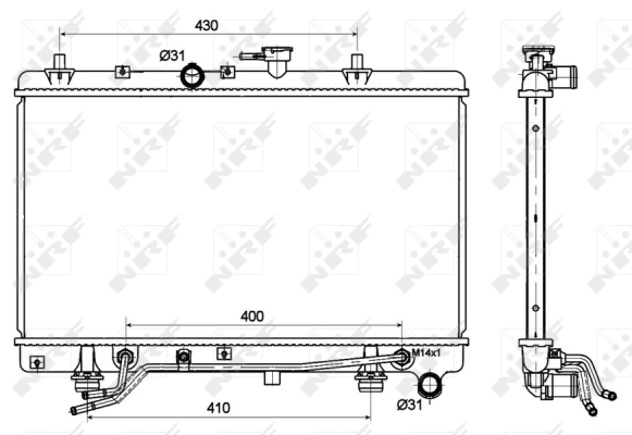 Radiator, engine cooling