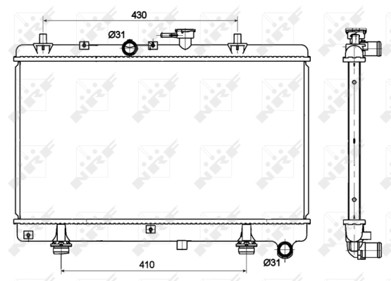 Radiator, engine cooling