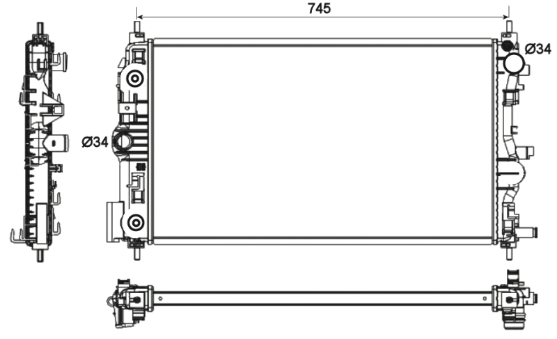 Radiator, engine cooling