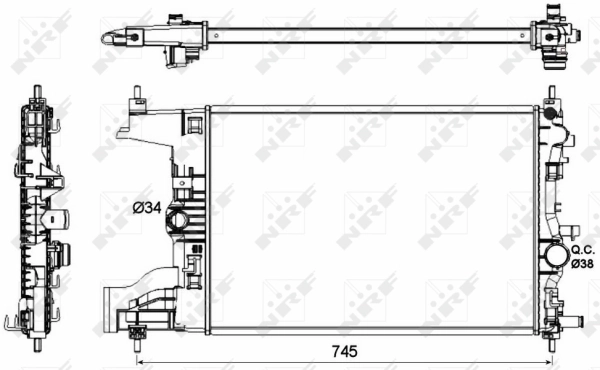 Radiator, engine cooling