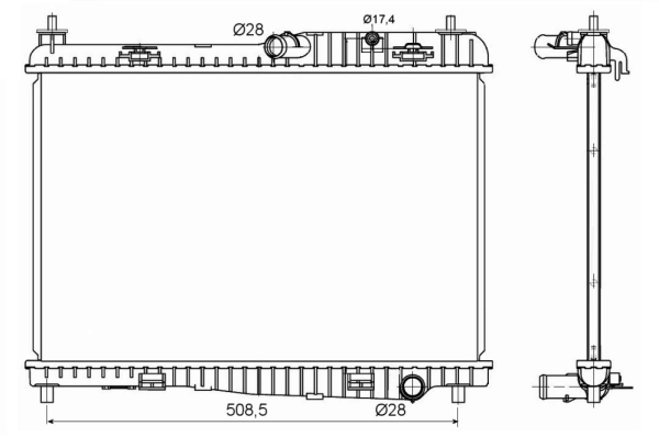 Radiator, engine cooling