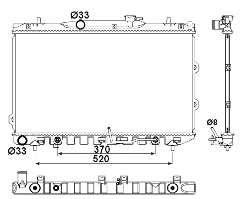 Radiator, engine cooling