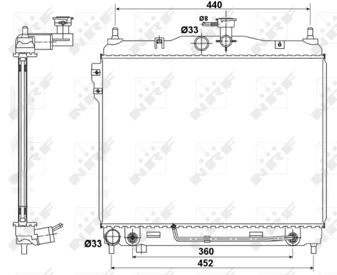 Radiator, engine cooling