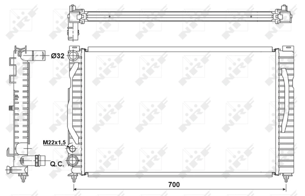 Radiator, engine cooling
