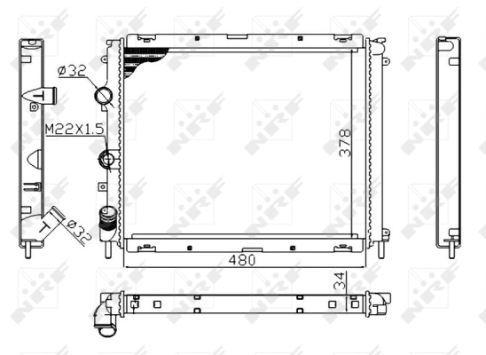 Radiator, engine cooling