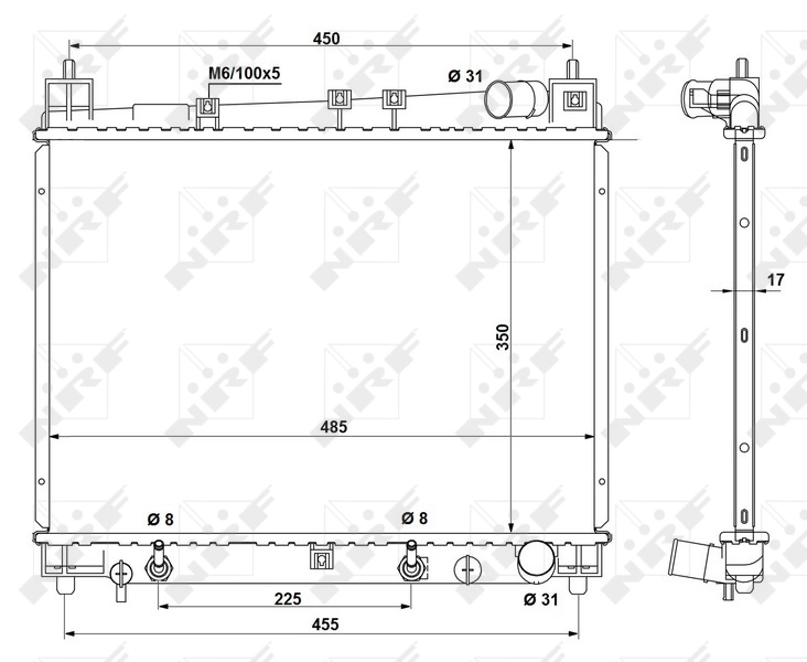Radiator, engine cooling