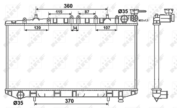 Radiator, engine cooling
