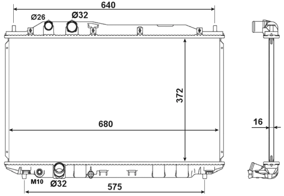 Radiator, engine cooling