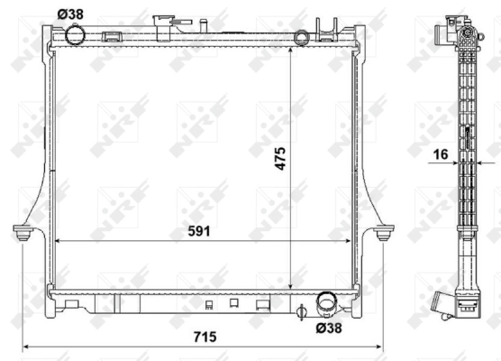 Radiator, engine cooling