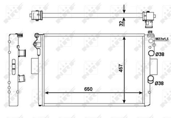 Radiator, engine cooling