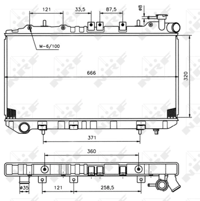 Radiator, engine cooling
