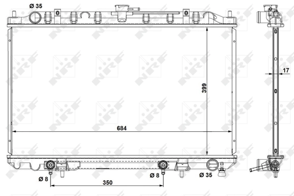 Radiator, engine cooling