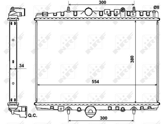 Radiator, engine cooling